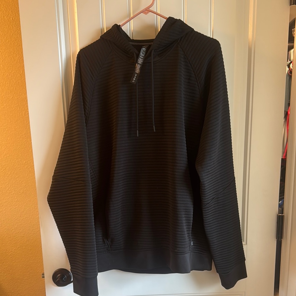 Apana Black Casual Sweater with Hood